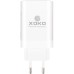 Зарядний пристрій XoKo 2xUSB-C PD65W + 1xUSB QC3.0 GaN white (XK-QC-630)