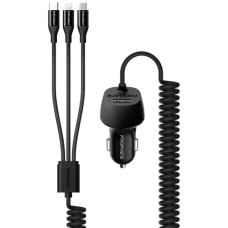 Зарядний пристрій Promate 17W USB + Multi-Connector (voltrip-uni.black)