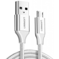 Дата кабель USB 2.0 AM to Micro 5P 1.0m US290 Aluminum Braid White Ugreen (60151)