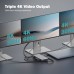 Порт-реплікатор Digitus USB-C > 2xHDMI/DP/2xUSB-A/USB-C/SD/MicroSD/RJ54/DC/Audio (DA-70917)