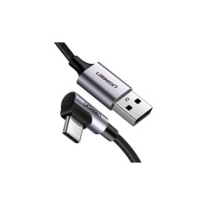 Дата кабель USB 2.0 AM to USB-C 0.5m 3A US284 90° corner black Ugreen (50940)