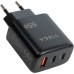 Зарядний пристрій Vinga GaN 65W PD+QC 2C1A ports Wall Charger (VCPCHCCA65B)