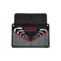 Ключ Toptul шестигранний Г-обр. 2-19мм 14шт. у чохлі (GPAQ1401)