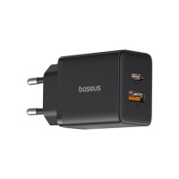 Зарядний пристрій Baseus 1xUSB-C 30W + 1xUSB black (P10111404113-00)