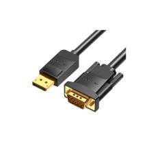 Кабель мультимедійний DisplayPort M to VGA M 1.5m black Vention (HBLBG)
