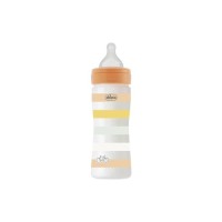 Пляшечка для годування Chicco Well-Being Colors з силіконовою соскою 2м+ 250 мл Помаранчева (28623.31)