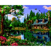 Картина по номерам ZiBi ART Line Будиночок у лісі 40*50 см (ZB.64100)