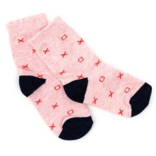 Шкарпетки дитячі Bross хрестики нолики (17195-3G-pink)