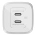 Зарядний пристрій Belkin 65W 2хUSB-С GAN PD PPS white (WCH013VFWH)
