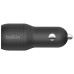 Зарядний пристрій Belkin Car Charger (24W) Dual USB-A, USB-A - USB-C, 1m, black (CCE001BT1MBK)