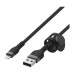 Дата кабель USB 2.0 AM to Lightning 1.0m black Belkin (CAA010BT1MBK)