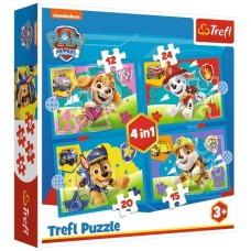Пазл Trefl Paw Patrol Запуск цуценят 4 in 1 (12, 15, 20, 24) деталей (5900511346282)