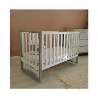 Ліжечко Angelo Люкс-12 біло-сірий (12015)