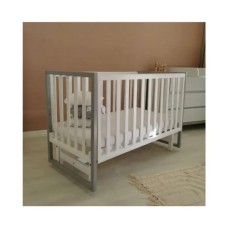 Ліжечко Angelo Люкс-12 біло-сірий (12015)