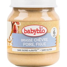 Дитяче пюре BabyBio Органічне на основі козячого молока з грушею та інжиром 130 г (51090)