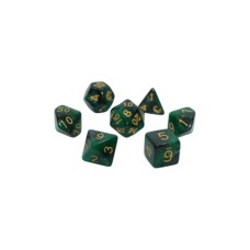 Набір кубиків для настільних ігор Games 7 Days Galaxy 7 Dice Set - Dark green (7 шт.) (g7dgala05)