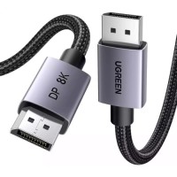 Кабель мультимедійний DisplayPort M to DisplayPort M 5.0m 8K60Hz 32.4Gbps black Ugreen (45039)