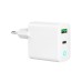 Зарядний пристрій Gembird 1xUSB-A + 1 Type-C (PD20Вт + QC3.0 18Вт) white (TA-UC-PDQC20L-W-01)