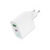 Зарядний пристрій Gembird 1xUSB-A + 1 Type-C (PD20Вт + QC3.0 18Вт) white (TA-UC-PDQC20L-W-01)