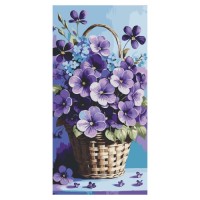 Картина по номерам ArtCraft Фіалки в кошику 40х80 см (13089-AC)