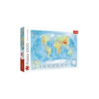 Пазл Trefl Фізична карта світу 1000 елементів (5900511104639)