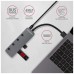 Концентратор AXAGON USB 3.1 to 4xUSB 3.0 0.2m switch black (HUE-MSA)