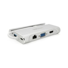 Концентратор VEGGIEG USB-C 5-in-1 USB-C + 3xUSB 3.0 + HDMI + RJ45 0.1m silver (TC07-S)
