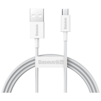 Дата кабель USB 2.0 AM to Micro 5P 2.0m Superior Fast Charging 2A white Baseus (CAMYS-A02)