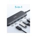 Концентратор Anker USB-C 5-in-1 2xUSB-A + USB-C 5Gbps + HDMI 4K + USB-C PD in 100W black (A8355H11)