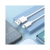 Дата кабель USB 2.0 AM to Lightning 1.0m Magic silicone X87 white HOCO (6931474783202)