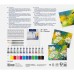 Акрилові фарби Faber-Castell Creative Studio, з 4 пензликами та полотном,12 туб х 9 мл, 12 кольорів (379280) (32662)