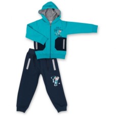 Спортивний костюм Breeze бірюзовий з собачкою (7879-92B-blue)