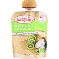 Дитяче пюре BabyBio Органічне на основі кокосового молока з бананом та ківі 85 г (54095)