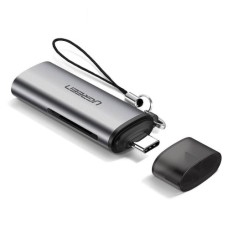 Зчитувач флеш-карт Ugreen USB Type-C 3.1 to TF/SD CM184 Gray (50704)