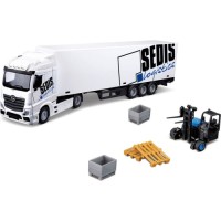 Масштабна модель автомобіля Bburago Фура Mercedes-Benz Actros з навантажувачем (18-31471)