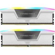 Модуль пам'яті для комп'ютера DDR5 32GB (2x16GB) 6400 MHz Vengeance RGB White Corsair (CMH32GX5M2B6400Z32W)