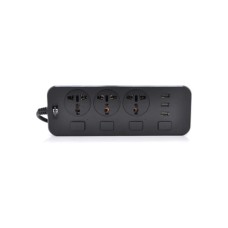 Мережевий фільтр живлення Voltronic TВ-Т14, 3роз, 3*USB Black (ТВ-Т14-Black)