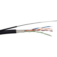 Кабель мережевий GEAR UTP 305м, cat.5e, CU, 4*2*0,51, PVC+PE, outdoor, steel wire (GEC-UTPCUOUTSC051305)