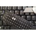 Наклейка на клавіатуру BestKey мініатюрна непрозора чорна, 56, срібний (BKm4SIL/044)