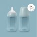 Пляшечка для годування Suavinex Colour Essence силіконова, повільний потік,240 мл, блакитна (308071)