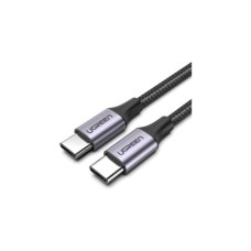Дата кабель USB-C to USB-C 2.0m US261 18W Round Cable Nickel Plating Aluminum Shell Black UGREEN (50152)
