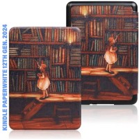 Чохол до електронної книги BeCover Smart Case Amazon Kindle Paperwhite 12th Gen. 2024 7" Library Girl (712856)