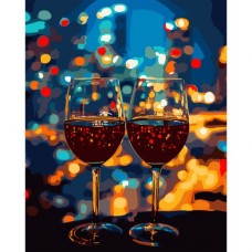 Картина по номерам Santi Нічне побачення, 40*50см, LED підсвітка (955085)