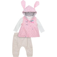 Набір дитячого одягу Tongs з жилетом (4044-80G-pink)