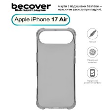 Чохол до мобільного телефона BeCover Anti-Shock Apple iPhone 17 Air Grey (713796)