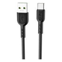 Дата кабель USB-C to USB-C 1.0m 5A Surge charging X33 black HOCO (6931474706119)