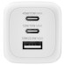 Зарядний пристрій Belkin 2xUSB-C + 1xUSB PD70W PPS GaN white (WCH018HQWH)