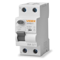 Автоматичний вимикач Videx RESIST АС 2п 30мА 10кА 16А (VF-RS10-DR2AC16)