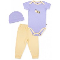Набір дитячого одягу Luvable Friends з бамбука фіолетовий для дівчаток (68360.0-3.V)