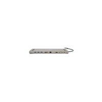 Концентратор VEGGIEG USB-C 8-in-1 USB-C + 3xUSB 3.0 + HDMI + VGA + 3.5mm + SD/TF + RJ45 0.1m silver (TC10)
